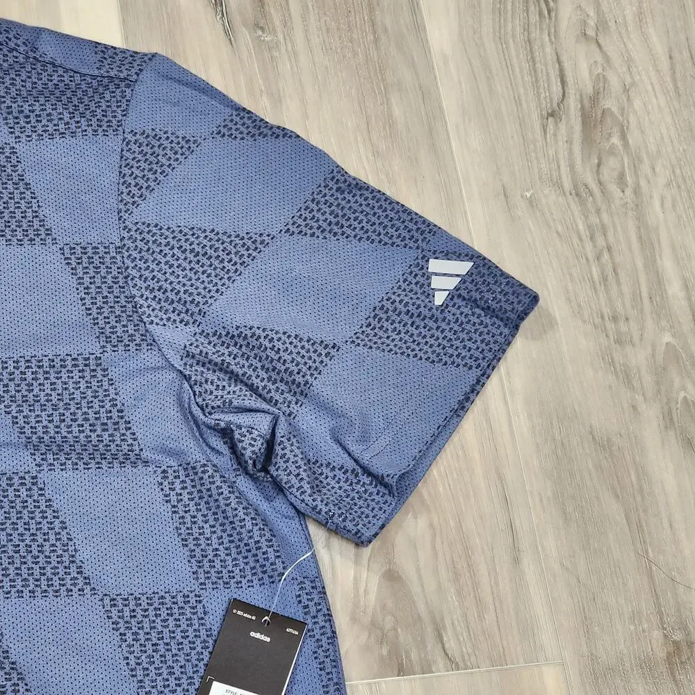 Adidas Polo Men's XL Ink Wavy Short Sleeve New